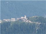 Divja koza - Cima di Riofreddo 2507 m Svete Višarje, kjer je bilo danes romarsko srečanje